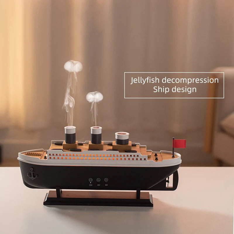 Ship Diffuser - Wireless humidifier with Jellyfish Mist & Glow"